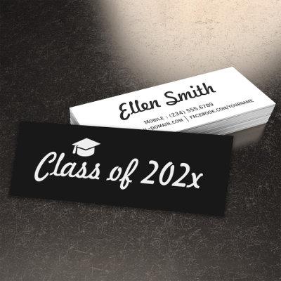 Simple Stylish Graduation Name Card Insert Card