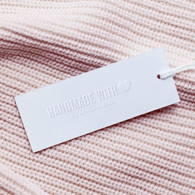 Simple Stylish Personalize Handmade with Love Embosser