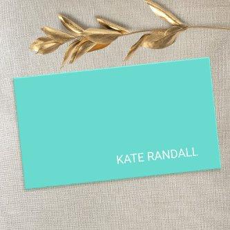 Simple Stylish Turquoise Blue Professional