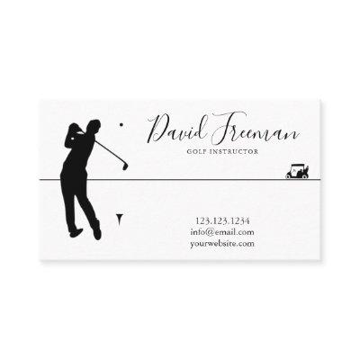 Simple Swing Silhouette White Golf Instructor