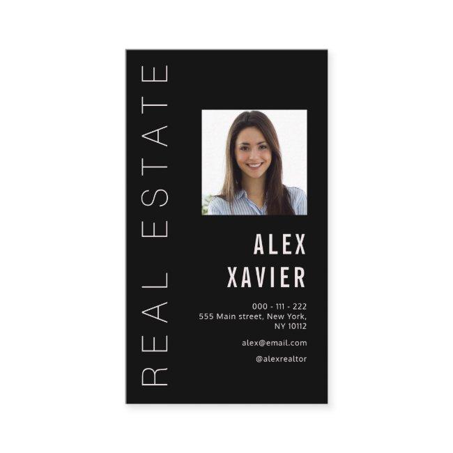 simple text black real estate