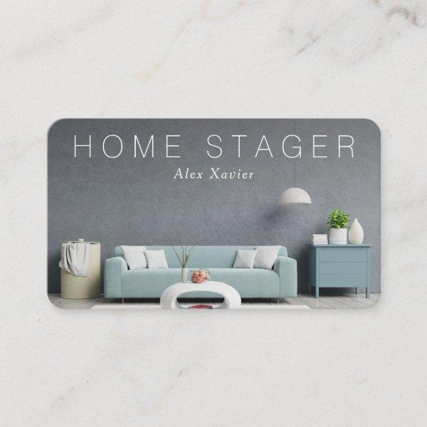 simple text house stager