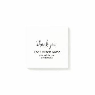 Simple thank you add business name details text  t post-it notes