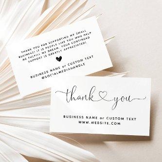 Simple Thank You For Shopping Small Branding