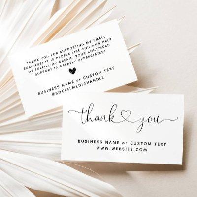 Simple Thank You For Shopping Small Branding