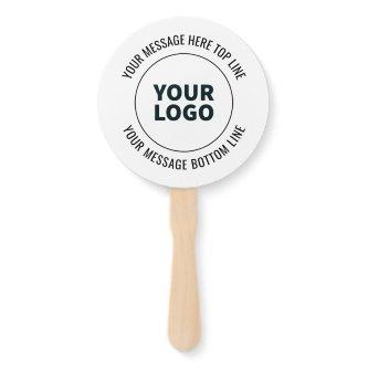 Simple to Replace with Your Logo or Image  Hand Fan
