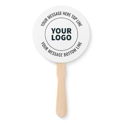Simple to Replace with Your Logo or Image  Hand Fan