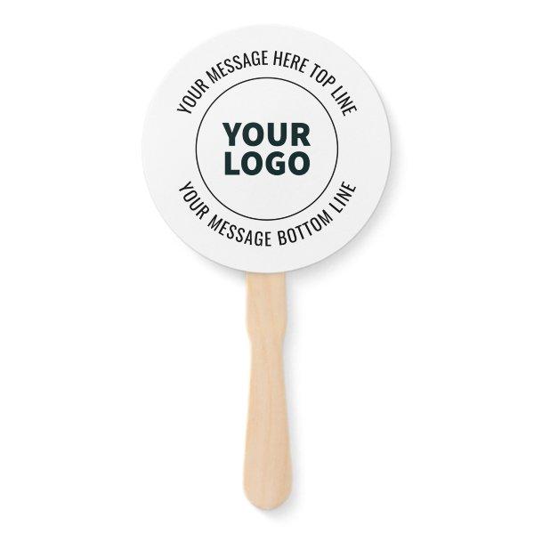 Simple to Replace with Your Logo or Image  Hand Fan