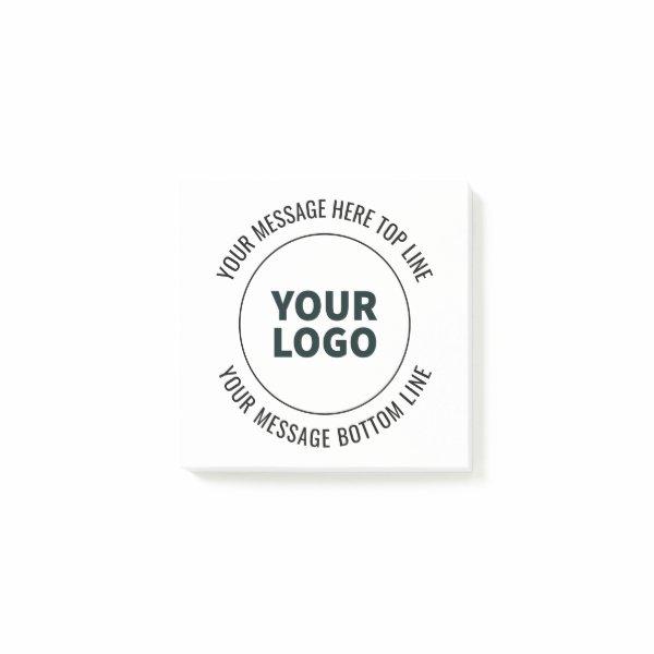 Simple to Replace with Your Logo or Image  Post-it Notes