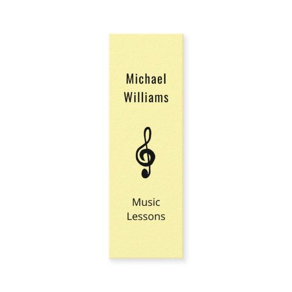 Simple Treble Clef Music Teacher QR code Yellow Mini