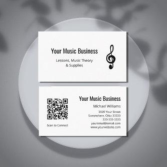 Simple Treble Clef QR code Music Lessons