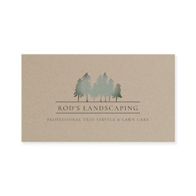 Simple Trees Forest Logo Kraft Custom