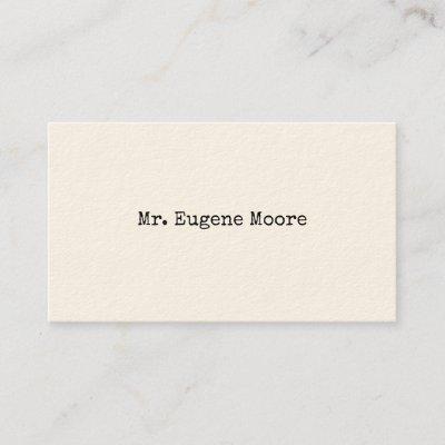 Simple Type Calling Cards