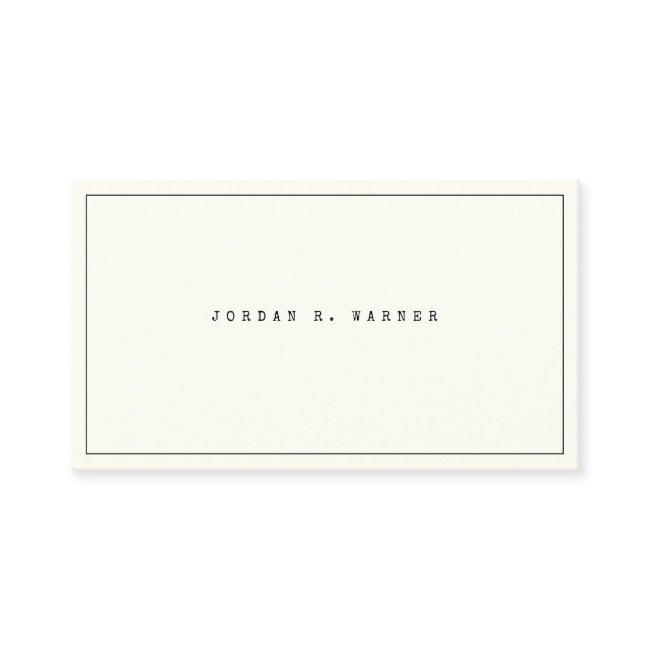 Simple Typewriter Clean Minimalist Modern Black