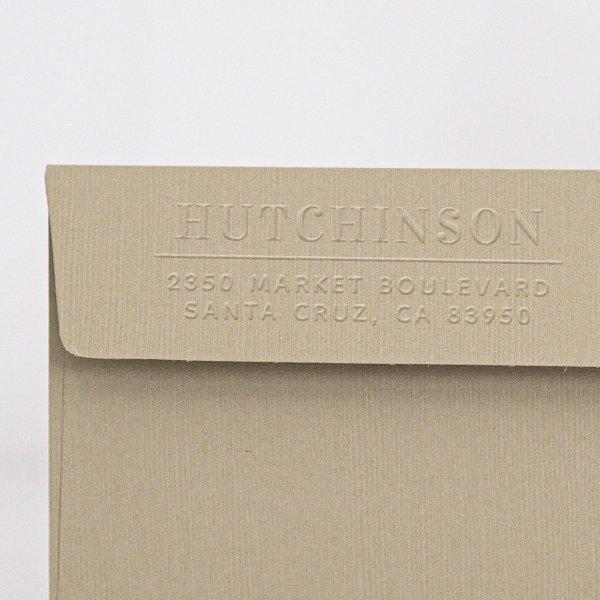 Simple Typography Family Name Return Address Embosser