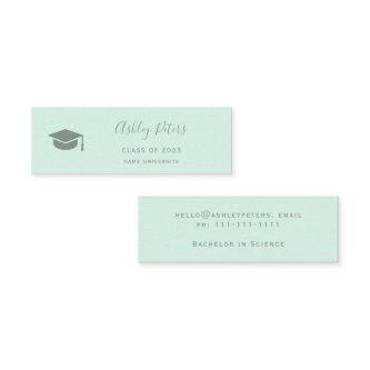 Simple typography pastel mint green graduation mini