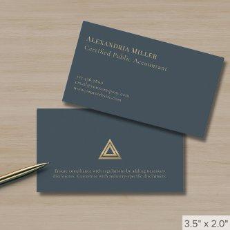 Simple Upscale Gold Triangle Logo