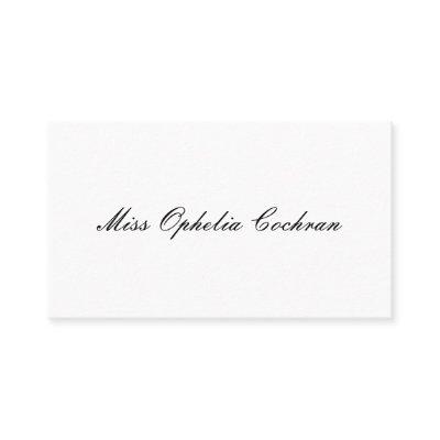 Simple Victorian Calling Cards