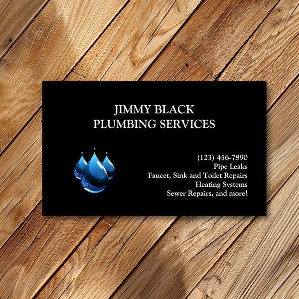 Simple Water Drops Modern Plumber Plumbing