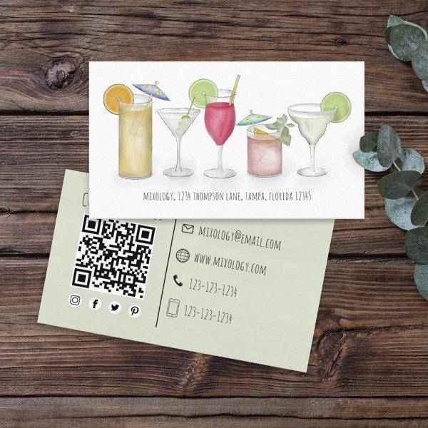 Simple Watercolor Cocktails Drinks Whimsical Fun