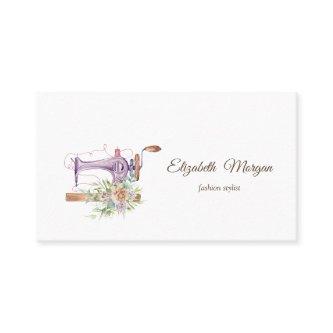 Simple Watercolor Floral Sewing Machine