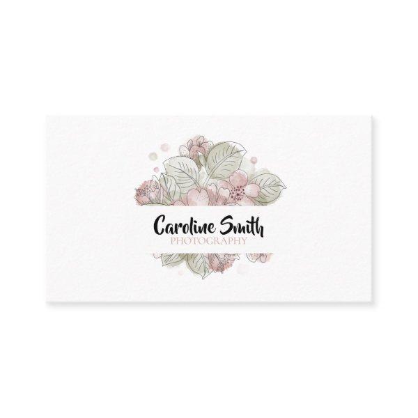 Simple, Watercolor Flower, both side printed