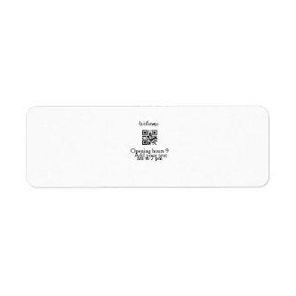 Simple welcome opening welcome barcode QR add name Label