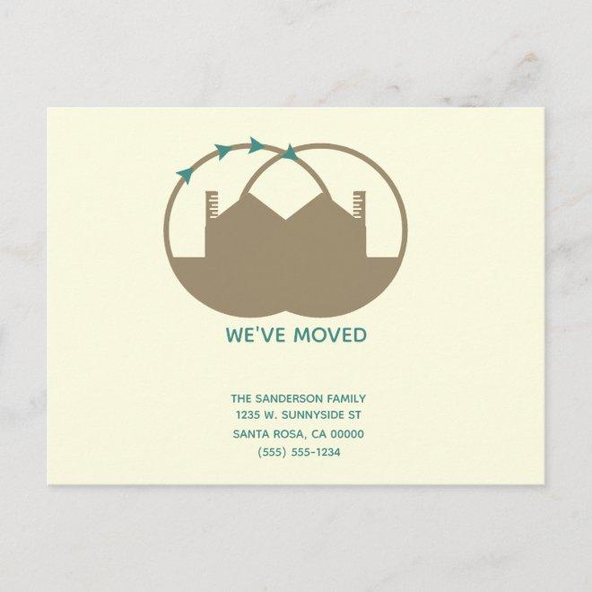 Simple We've Moved Houses Arrow Business Announcement Postcard