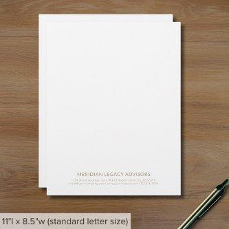 Simple White and Gold Business Letterhead