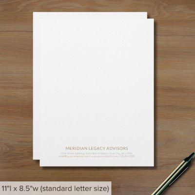 Simple White and Gold Business Letterhead