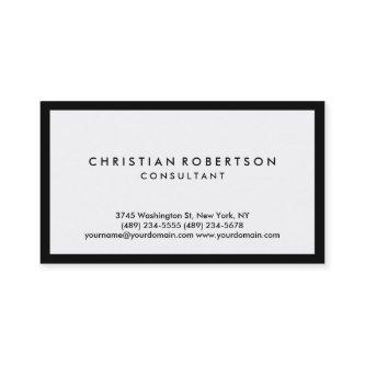 Simple White Black Border Consultant