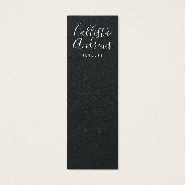 Simple White Black Multiple Earring Display Card