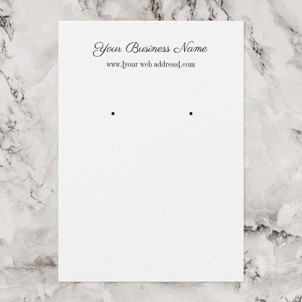 Simple White Custom Earring