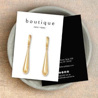 Simple White  Earring Display Card Holder