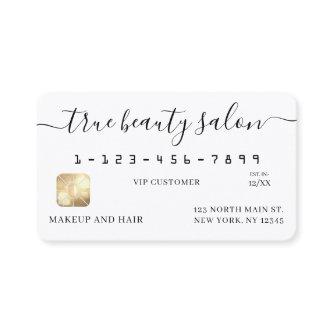 Simple White Gold Signature Script Credit Card