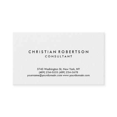 Simple White Plain Modern Consultant