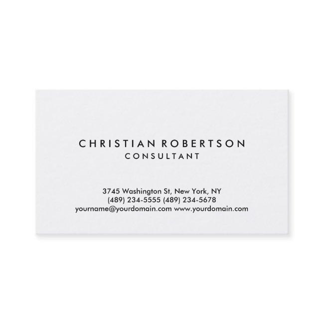Simple White Plain Modern Consultant