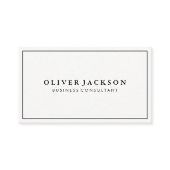 Simple White with Black Border Minimalist
