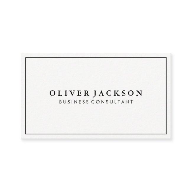 Simple White with Black Border Minimalist