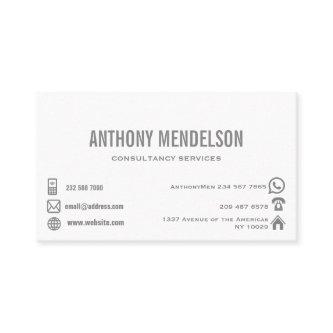 Simple white with icons