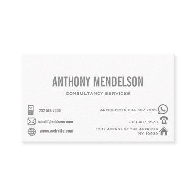 Simple white with icons