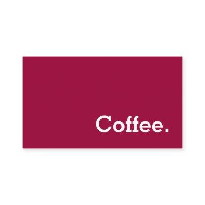 Simple Word Color Back Loyalty Coffee Punch-Card