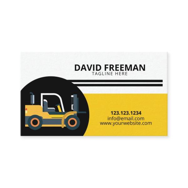 Simple Yellow & Black Forklift Construction