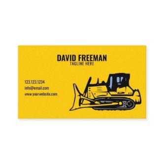 Simple Yellow Construction Machine Bulldozer