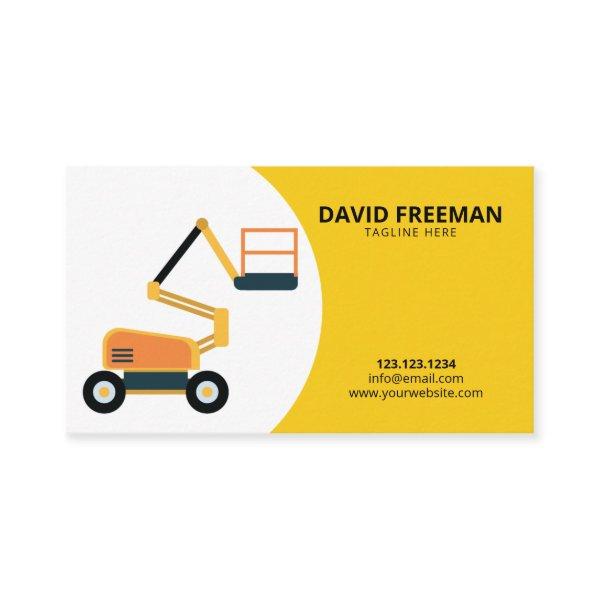 Simple Yellow & White Aerial Platform Construction