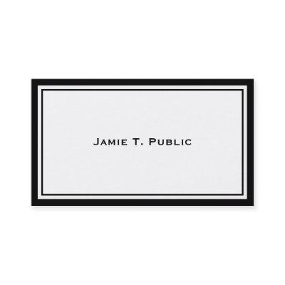 Simplicity: Black & White Frame, White Background