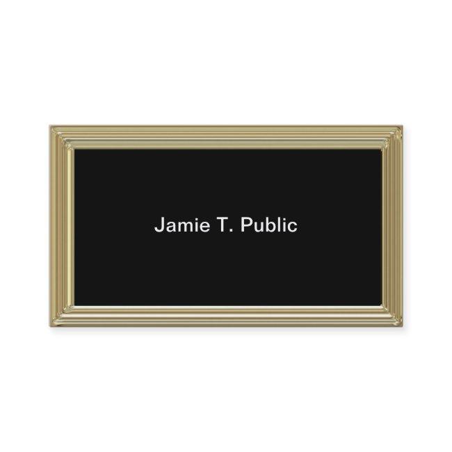 Simplicity: Gold Frame, Black Background