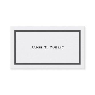 Simplicity: Gray Banded Frame, White Background