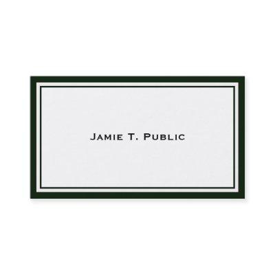Simplicity: Green & White Frame, White Background