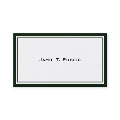 Simplicity: Green & White Frame, White Background